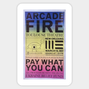 Arcade Fire - Toulouse Theatre Sticker